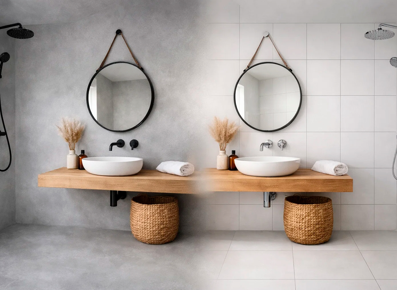 Suelos y paredes: claves técnicas para decidir entre microcemento o baldosas